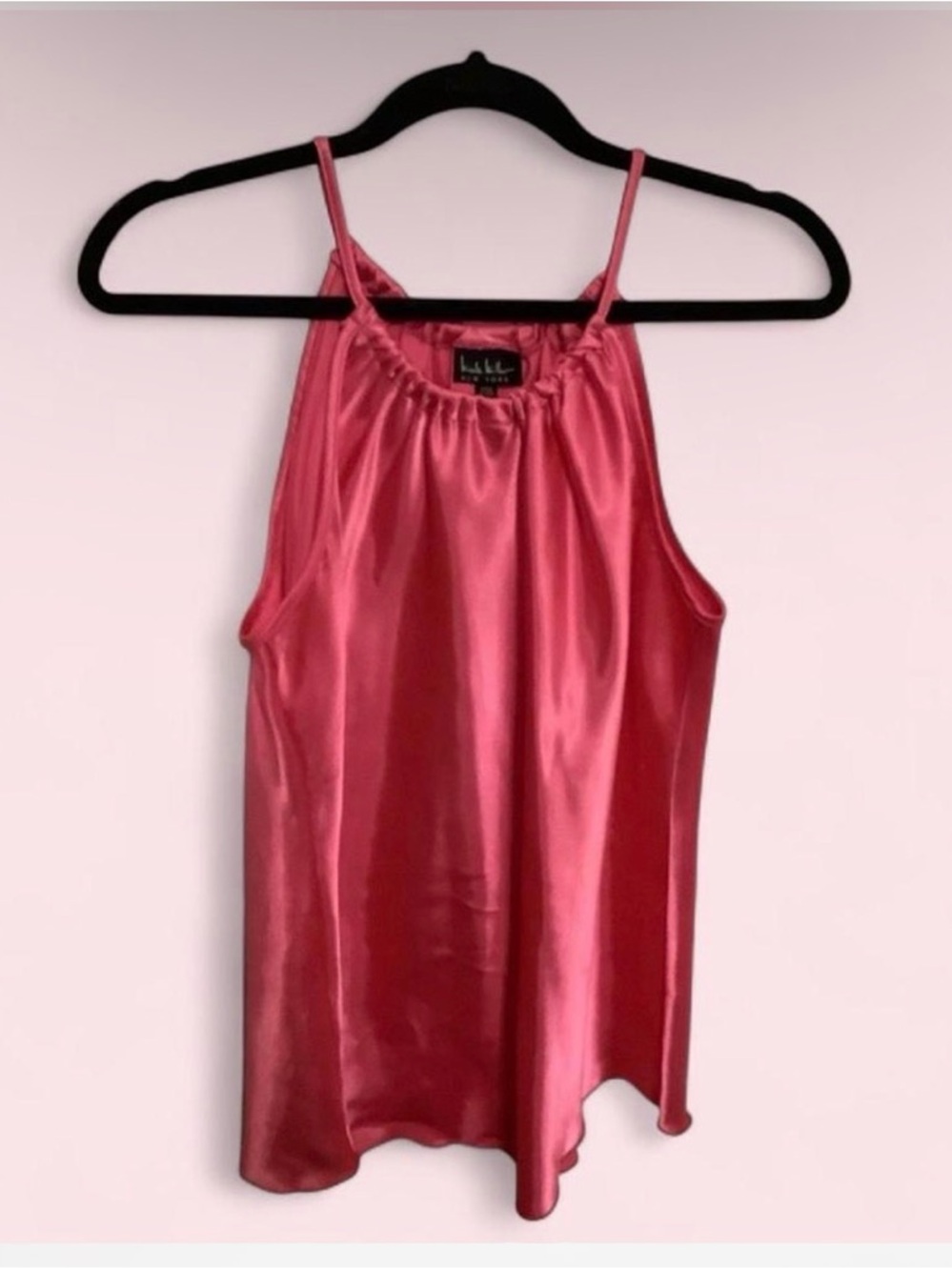 Bebe Vibrant Pink Satin Camisole